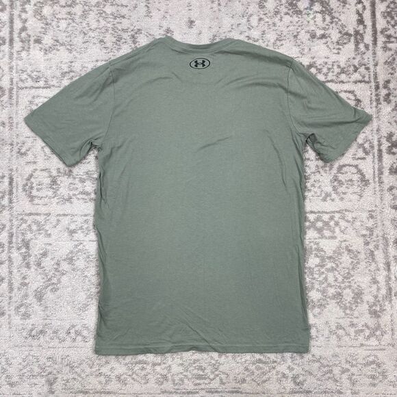 Under Armour T Shirt Classic Loose Heatgear Men's Green Tee Shirt Size Small - Picture 5 of 5